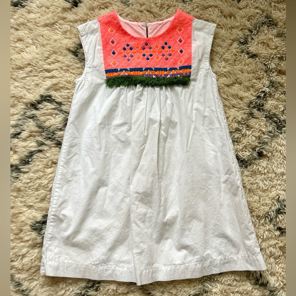 Embroidered Bib Summer Dress